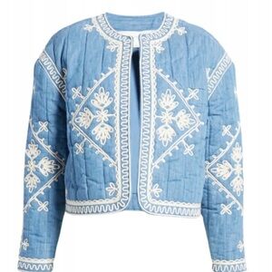 Treasure and Bond embroidered quilt cotton jacket